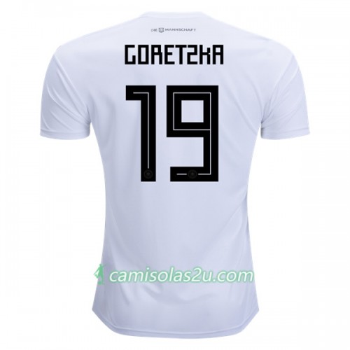 Camisolas de Futebol Alemanha Goretzka 19 Equipamento Principal Copa do Mundo 2018 Manga Curta Camisolas de Futebol Alemanha Goretzka 19 Equipamento Principal Copa do Mundo 2018 Manga Curta